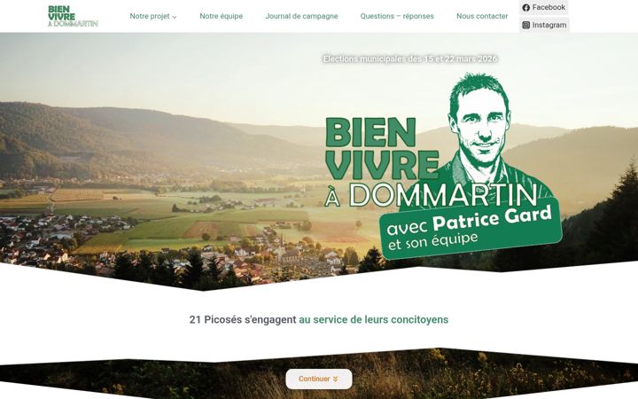 Screenshot of bienvivreadommartin.fr