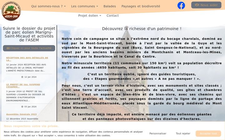 Skjermbilde av bienvivreencharolais.fr