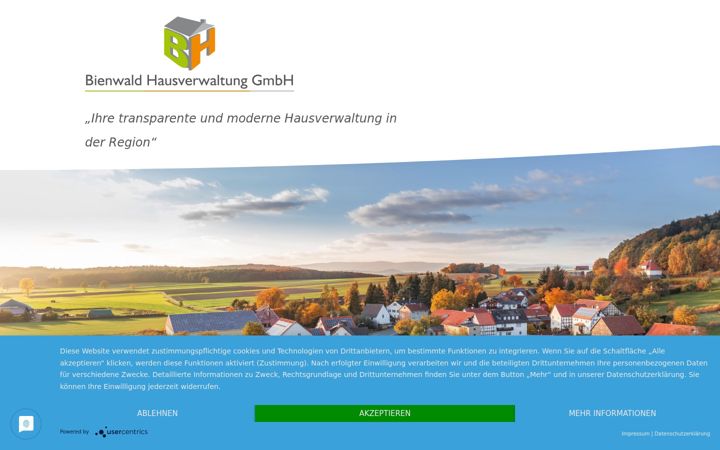 Screenshot του bienwald-hausverwaltung.de