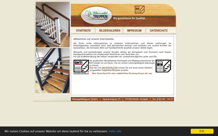 Screenshot του bienwaldtreppen.de