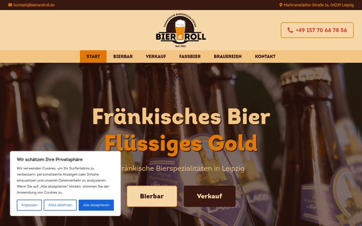 Ekraanipilt saidist bierandroll.de