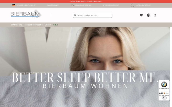 Ekraanipilt saidist bierbaum-wohnen.de