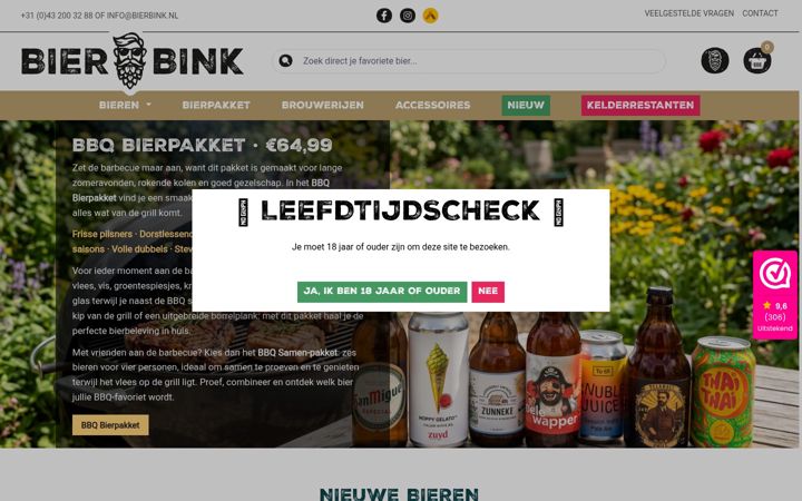 Screenshot of bierbink.nl