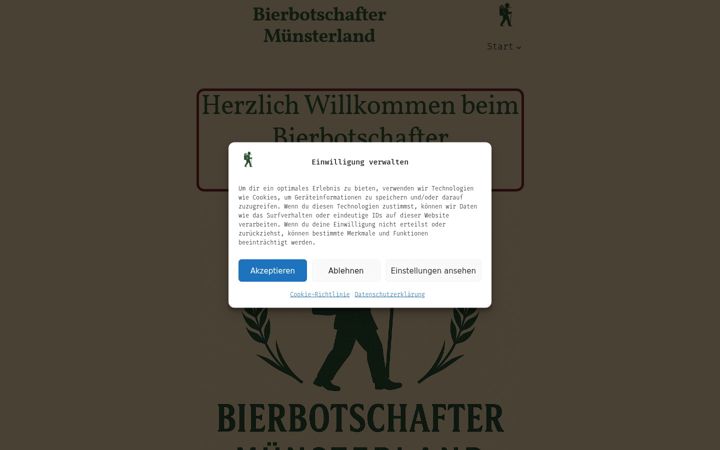 Ekraanipilt saidist bierbotschafter-muensterland.de