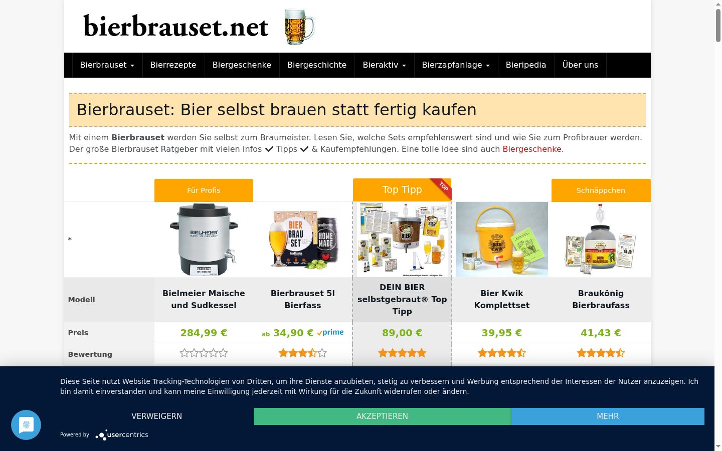 Screenshot van de toestemmingsbanner zoals getoond vóór enige interactie