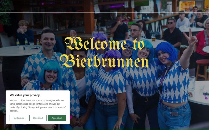 Kuvakaappaus sivustosta bierbrunnen.es