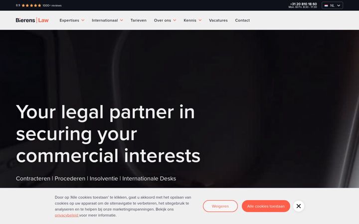 Screenshot of bierenslaw.com