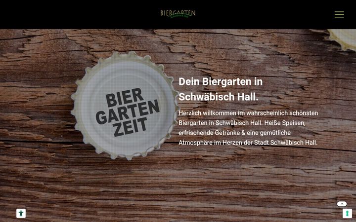 Screenshot of biergarten-hall.de