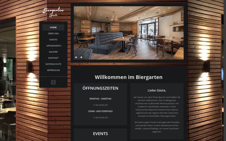 Screenshot of biergarten-uebach.de