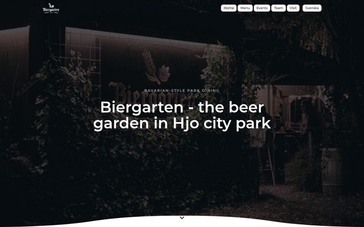 Screenshot of biergartenhjo.se