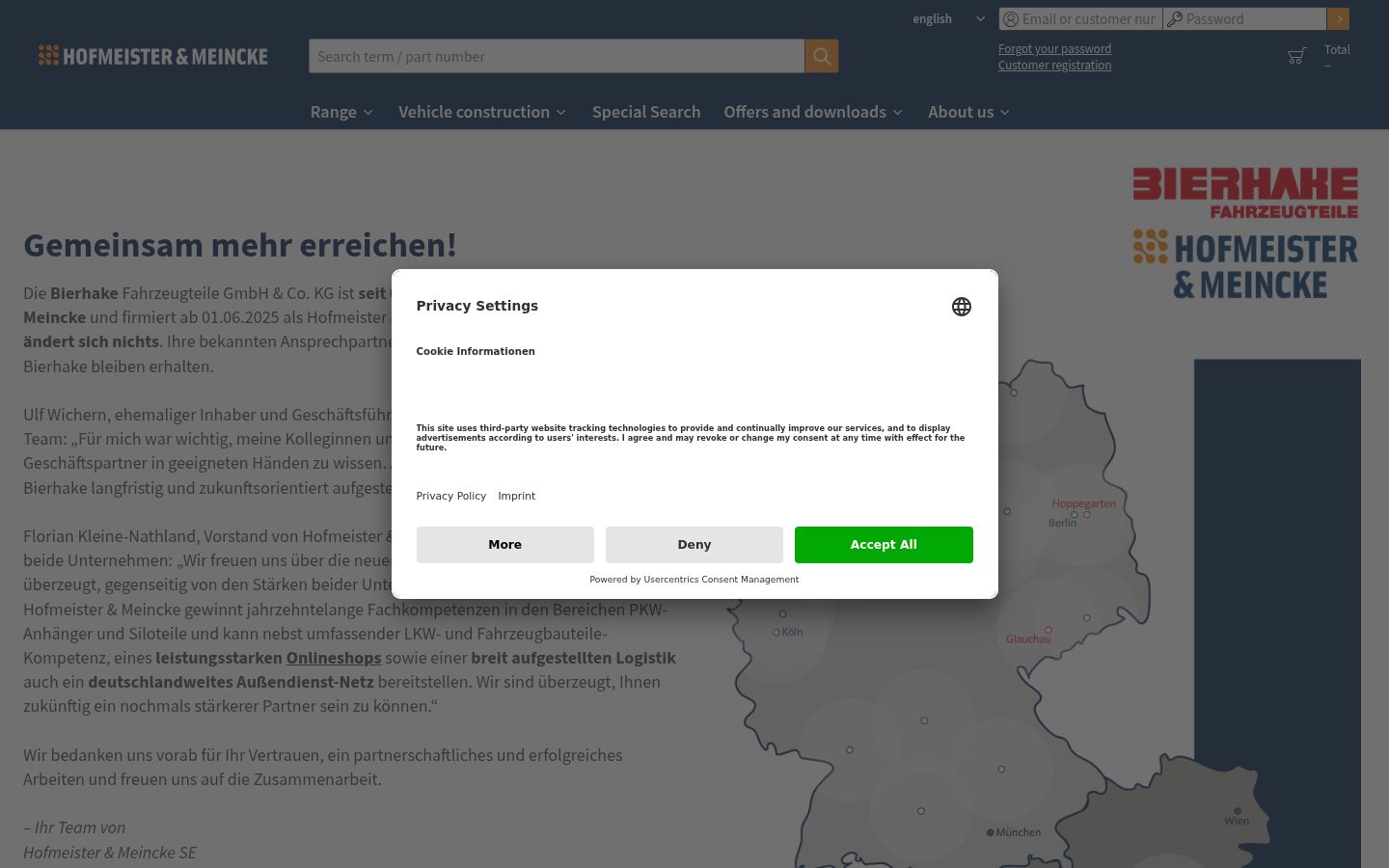 Snímek obrazovky baneru souhlasu zobrazeného před jakoukoli interakcí