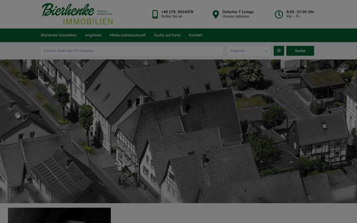 Skjámynd af bierhenke-immobilien.de