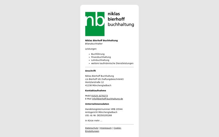 Skärmbild av bierhoff-buchhaltung.de