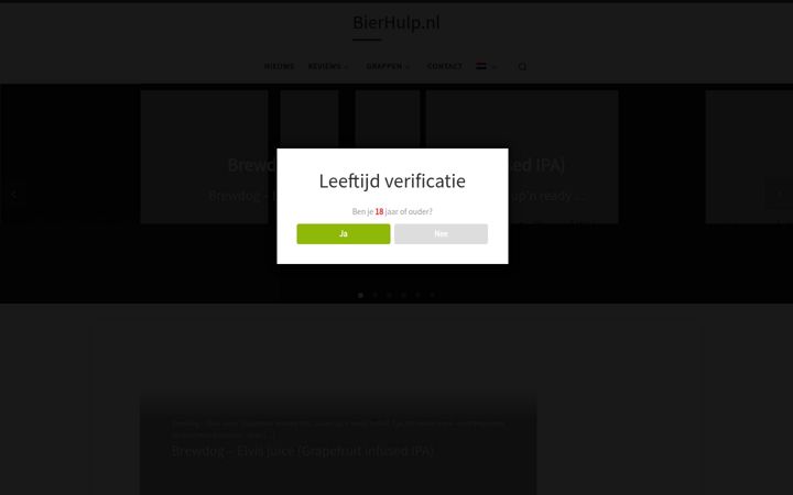 Screenshot of bierhulp.nl