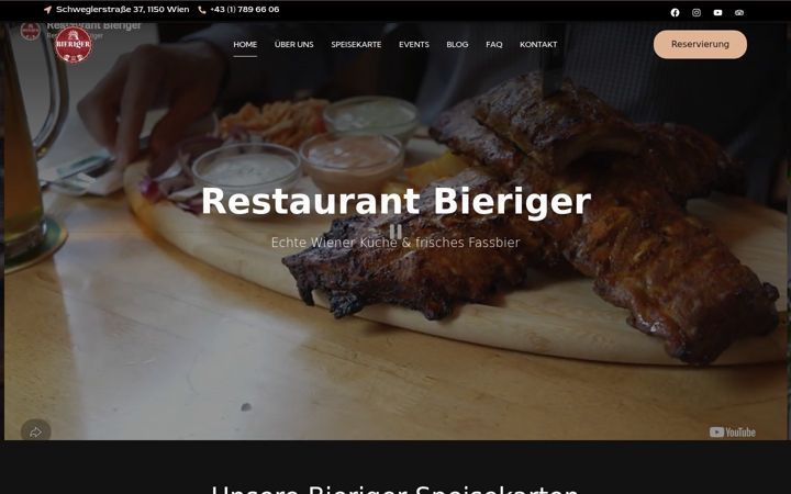 Screenshot of bieriger.at