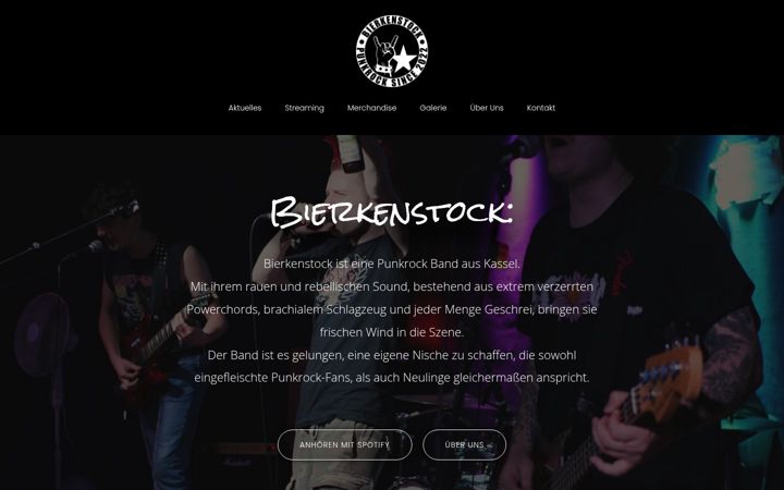 Screenshot of bierkenstockband.de