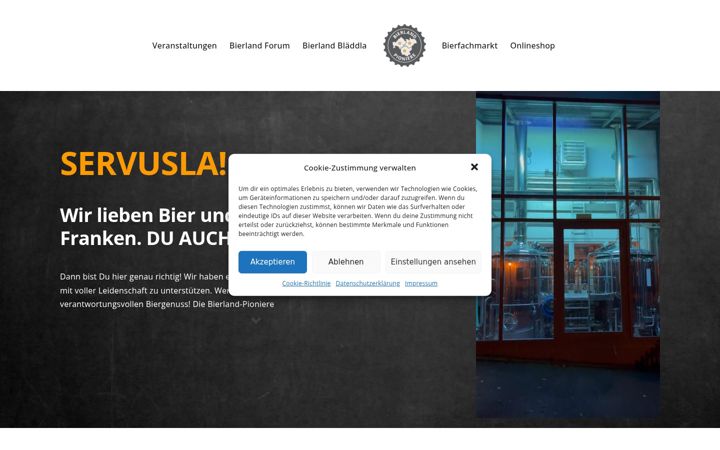 Skjámynd af bierland-pioniere.de
