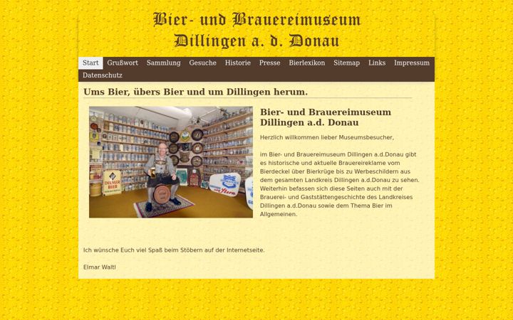 Screenshot of biermuseum-dillingen.de