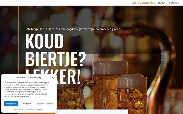 Screenshot of bierpullenverhuur.com
