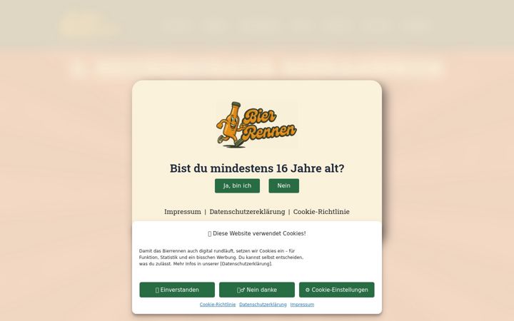 Skjámynd af bierrennen.de