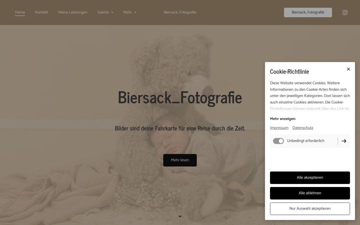 Screenshot of biersack-fotografie.de