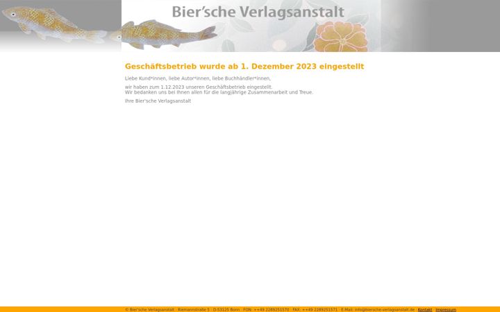 Screenshot of biersche-verlagsanstalt.de
