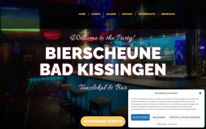 Skärmbild av bierscheune-disco.de