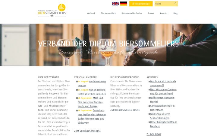 Screenshot of biersommelier.org