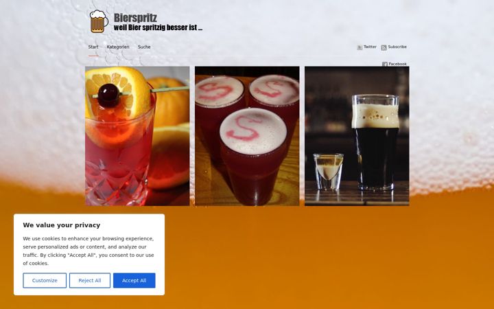 Screenshot of bierspritz.de