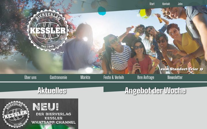 Kuvakaappaus sivustosta bierverlag-kessler.de
