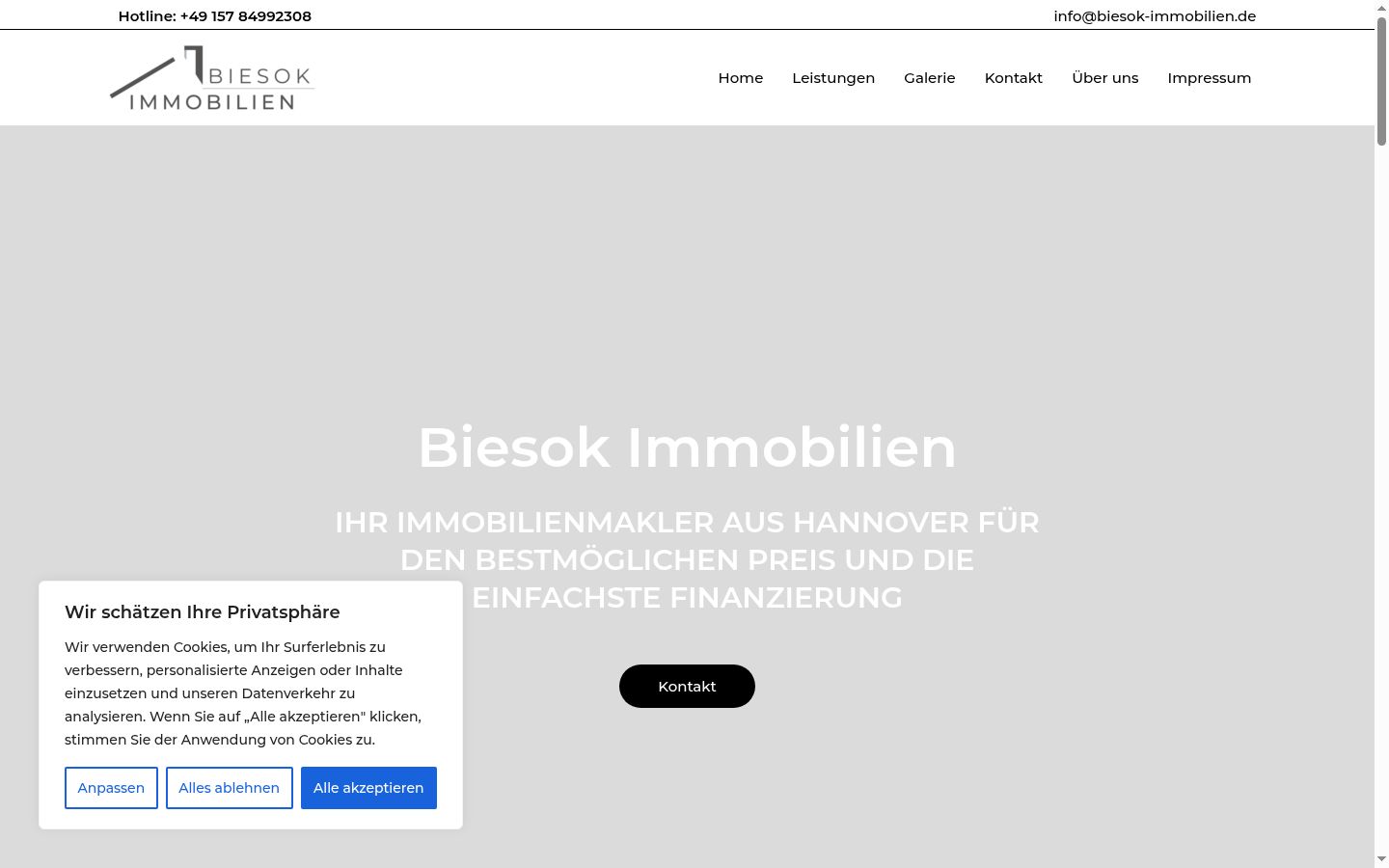 Screenshot tal-banner tal-kunsens muri qabel kwalunkwe interazzjoni
