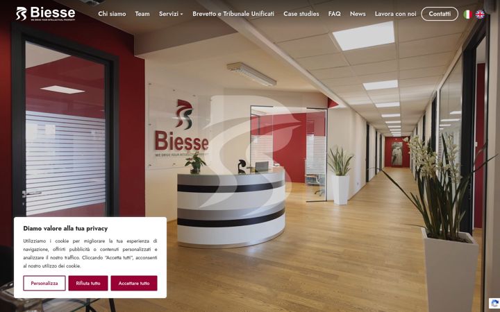 Screenshot of biessebrevetti.com