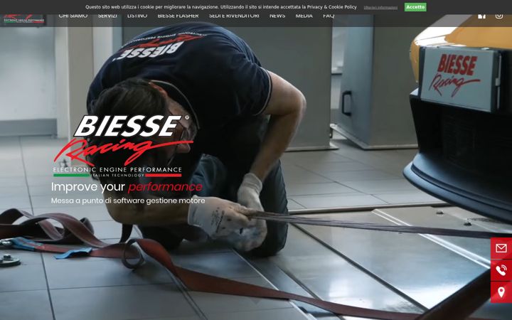 Screenshot of biesseracing.com