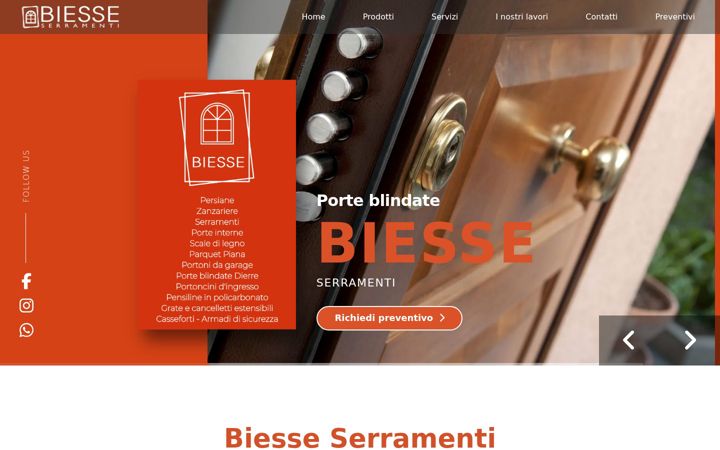 Screenshot of biesseserramenti.com