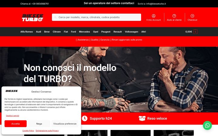 Screenshot of biesseturbo.it