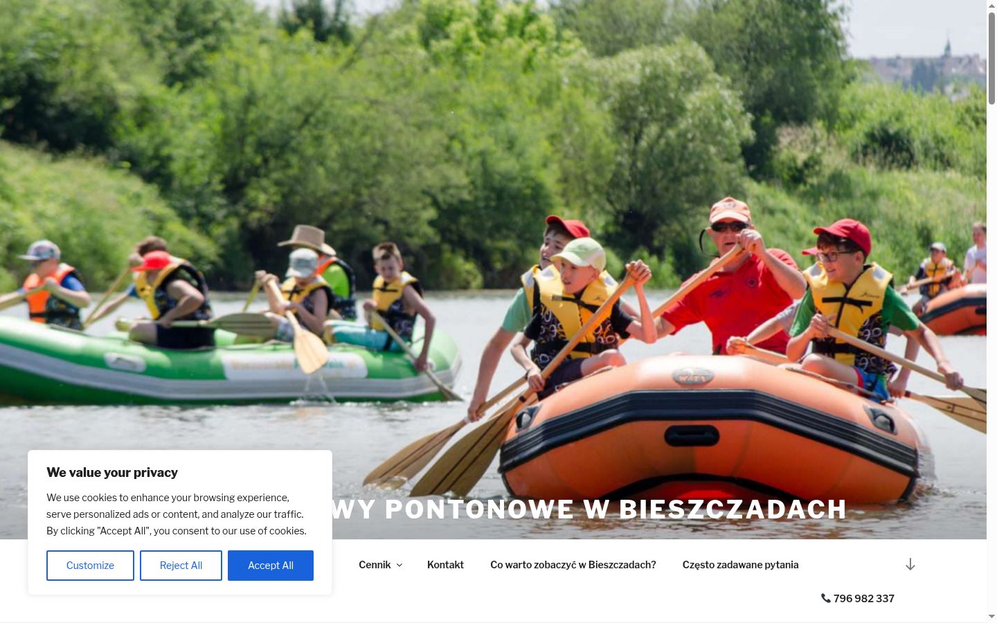 Ekrānuzņēmums ar piekrišanas baneri, kas tika rādīts pirms jebkādas mijiedarbības