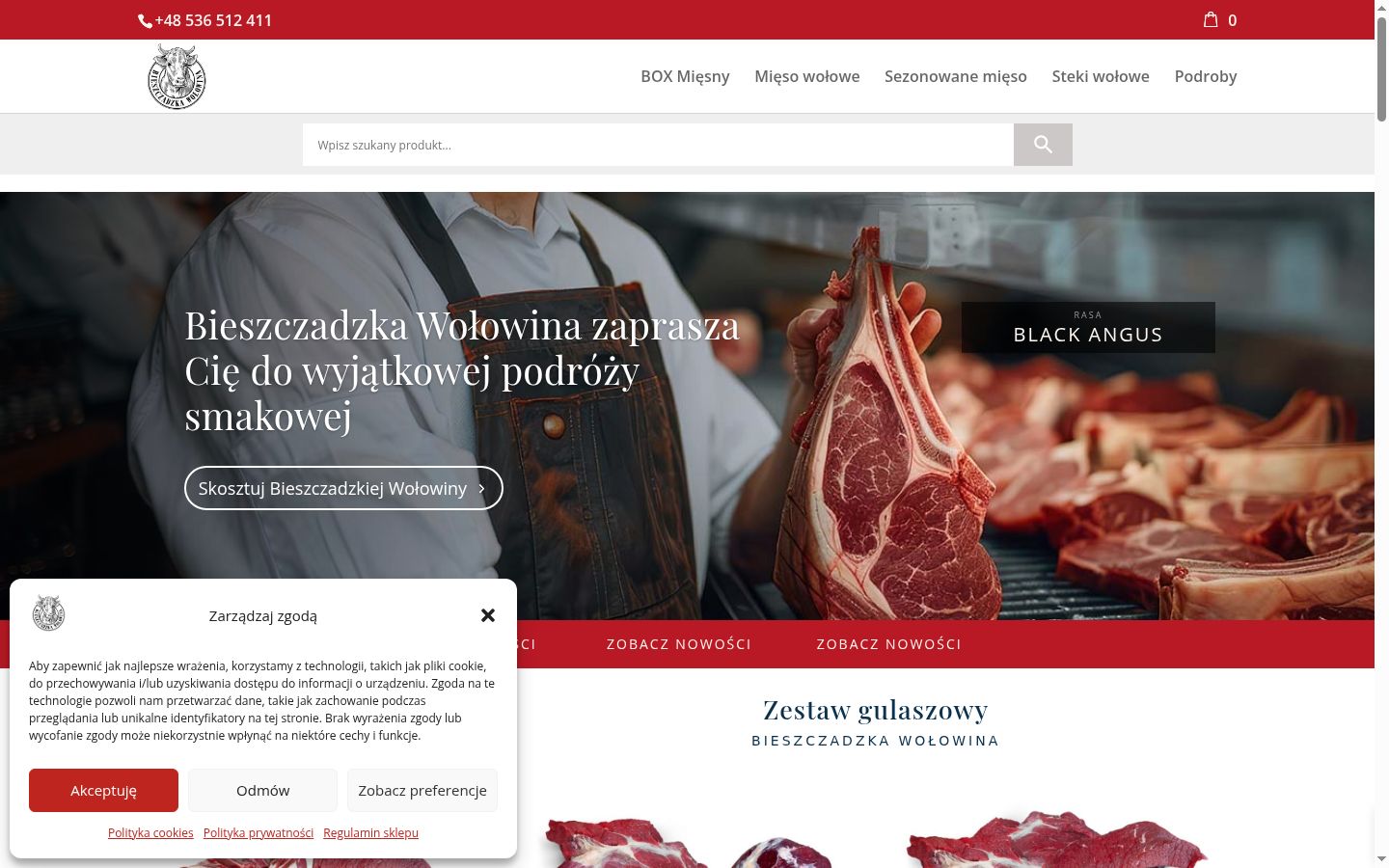 Snimka zaslona bannera za privolu prikazanog prije bilo kakve interakcije