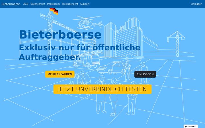 Screenshot of bieterboerse.de