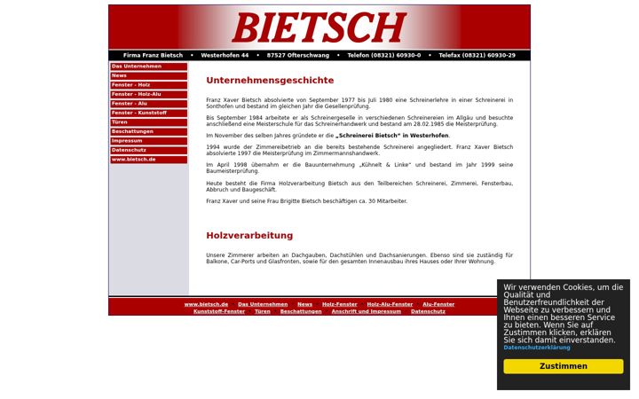 Screenshot of bietsch.de