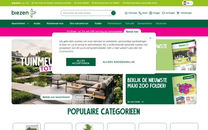 Screenshot of biezen.de