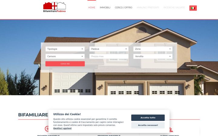 Screenshot of bifamiliarepadova.it