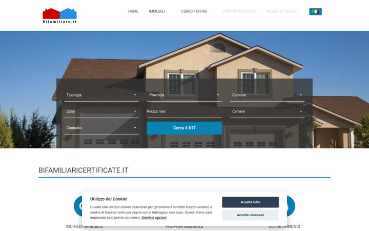 Screenshot of bifamiliaricertificate.it