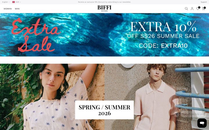 Screenshot of biffi.com