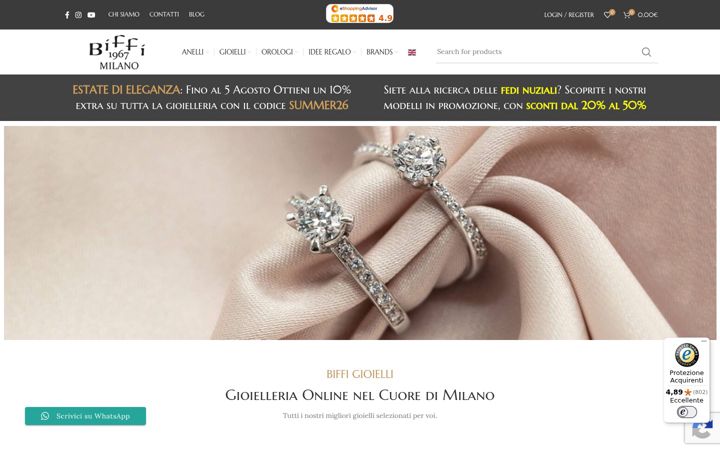 Screenshot of biffigioielli.com