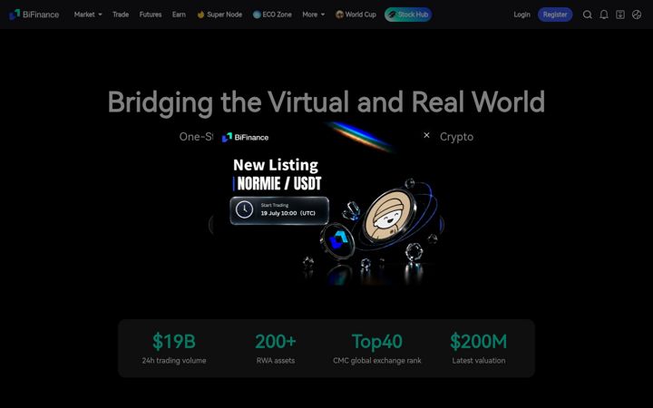 Screenshot of bifinance.com