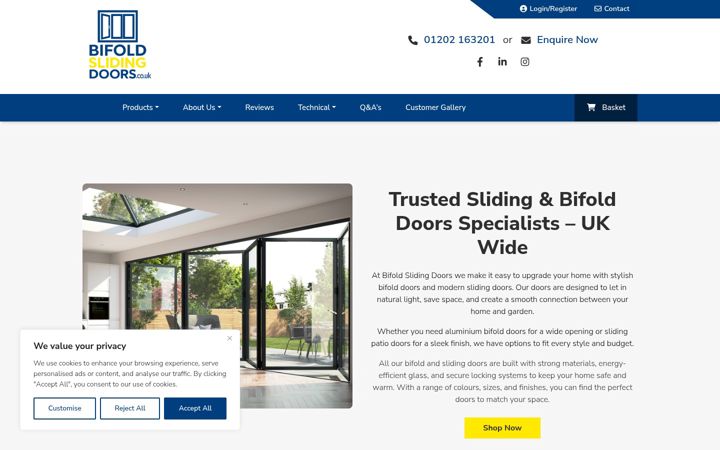 Zrzut ekranu bifoldslidingdoors.co.uk