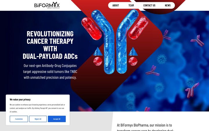 Screenshot of biformyxbio.com