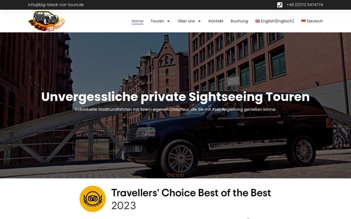 Screenshot of big-black-car-tours.de