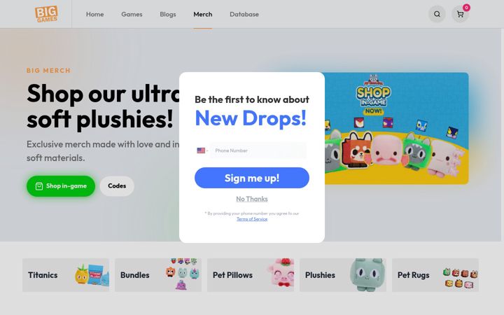 Screenshot of big-games-merchandise.myshopify.com