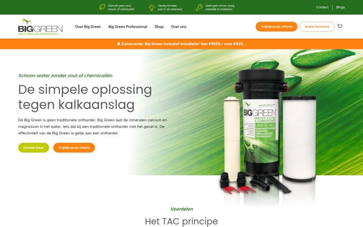Skjámynd af big-green.nl
